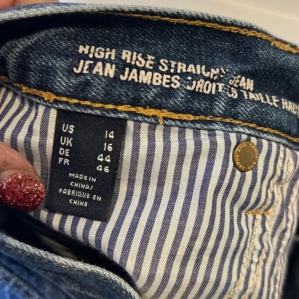 Lands’ End High Rise Straight Jeans